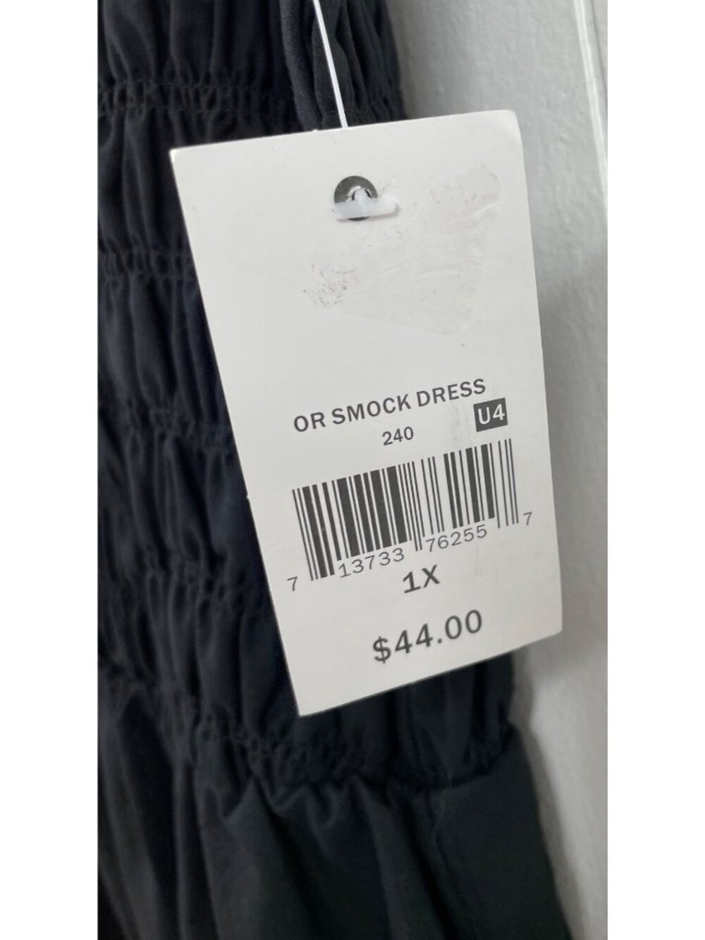 Ophelia Roe Womens Black Smock Dress 1X Sleeveless V-Neck - Picture 5 of 8